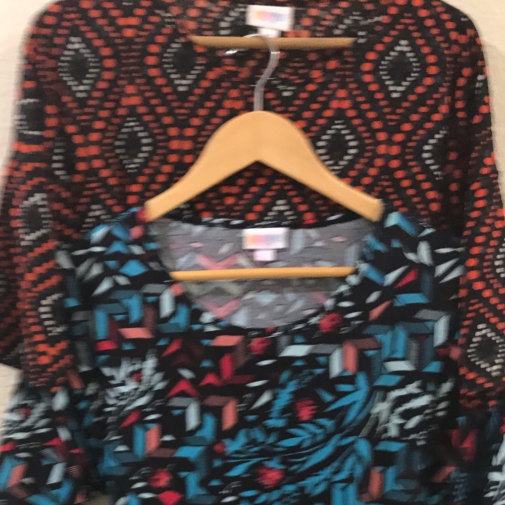 Lot of 2 New Lularoe Irma Tops Size MED 032